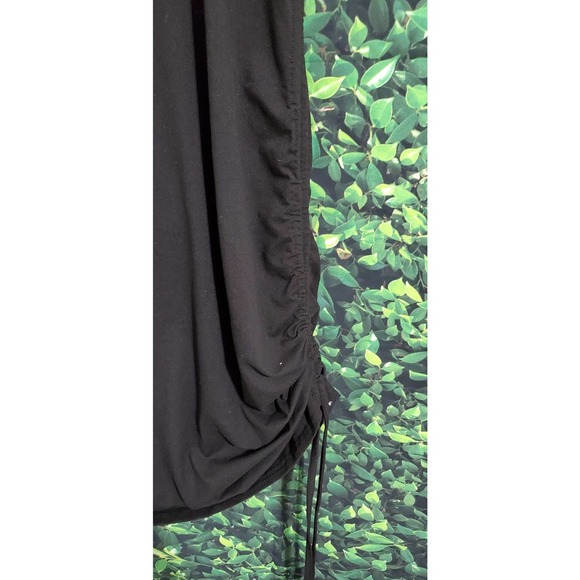 Black Backless Ruched Dress - M - Picture 3 of 5